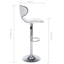 vidaXL Sgabelli da Bar 2 pz Bianchi in Similpelle