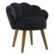 Inart - Sgabello in velluto, 55 x 53 x 61 cm, colore: Nero - Arredi Casa