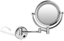 Specchio 8.5 Pollici a LED a Parete a Parete Vanity Mirror 10x Zoom Mirrors Silver Makeup Mirror