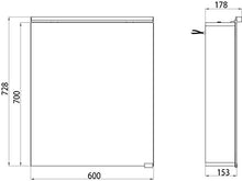 Emco Asis Luce armadietto a Specchio Pure 600 mm, 1 Porta, LED Bianco Neutro 4000 K