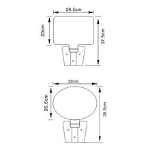 DNSJB Sgabello Pieghevole da Bagno Sgabello da Parete Pieghevole in Lega di Alluminio Nero di Sicurezza (Size : Round-30x26.5)