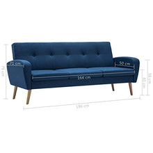 Tidyard Divano a 3 Posti Reclinabile in Tessuto,Poltrona Relax Poltrona Moderna,Design Confortevole,Blu