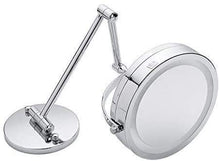 Specchio Specchi di Trucco Muro a Parete Pieghevole a LED 5X, 360 ° Girevole ed Estensibile