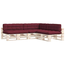 Buyounger Cuscini per Divano Pallet 7 pz Rosso Vino