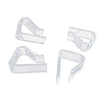 LGLG - Set di 4 mollette per tovaglia, in plastica, trasparente, per casa, cucina, ristorante, erbacce, picnic, patio e feste, 6,3 x 5,2 cm