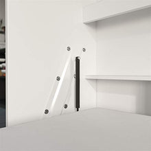SMARTBett Letto a Scomparsa Basic Letto Ribaltabile Letto a Muro (90x200 Verticale, Bianco/Rovere Sonoma Parte Frontale)