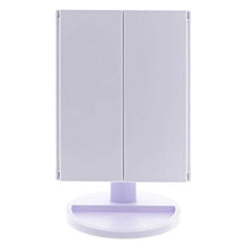 T24 Specchio cosmetico a LED con ingrandimento 10, 5 e 3 x, 34 luci LED con luce LED