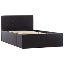 SKM Giroletto con Contenitore Idraulico Nero Similpelle 90x200cm