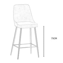 XIAOQIAO Sgabelli da Bar, seggioloni ad Altezza Fissa 65 cm / 70 cm / 75 cm, con Schienale Alto ed ergonomico, Dotati di Cuscino Morbido e Confortevole, Multiuso