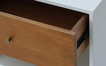 Marchio Amazon - Rivet - Mobiletto con cassetto, 50 x 41,5 x 58,5 cm, bianco e marrone