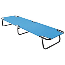 FAMIROSA Lettino Prendisole Pieghevole in Acciaio Blu Turchese