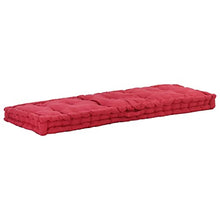 OUSEE Cuscini per Pallet e Pavimento 2 pz in Cotone Rosso bordò