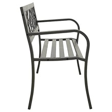 vidaXL Panchina da Giardino 125 cm in Acciaio Grigia