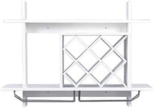 DREAMADE Portabottiglie in Legno Scaffale da Parete per Vino per 6 Bottiglie 80x58,5x20cm