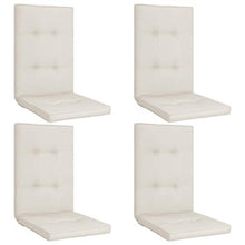 vidaXL - Cuscino per Sedia da Giardino, 4 Pezzi, 120 x 50 x 5 cm, Colore: Crema
