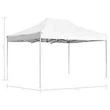 mewmewcat Gazebo Professionale Pieghevole Alluminio 4,5x3 m Bianco