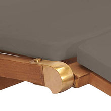 vidaXL Legno Massello di Teak Sedia a Sdraio con Cuscino Grigio Scuro Robusto Pieghevole Reclinabile Elegante Lettino Prendisole Colore Naturale