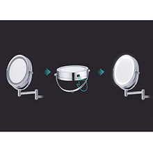 Specchio per Trucco a LED da Parete, Makeup Vanity Mirror, Specchio cosmetico per Trucco 5X, Specchio da Parete Pieghevole da 6 Pollici per Specchio da Barba