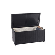 Mendler Baule Contenitore da Esterno HWC-D88 polyrattan ~ Premium 170l Nero