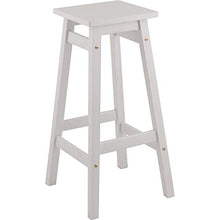 Générique - Sgabello in pino massiccio, 2 pezzi, colore: Bianco