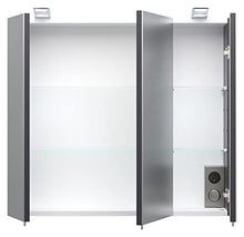 Set di mobili da bagno Paloma in Antracite con frontale curvato a 3 pezzi
