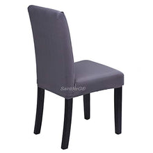 SaintderG® Coprisedie con Schienale 6 Pezzi, Lavabile Estraibile, Molto Facile da Pulire e Resistente, coprisedile, Moderna Sala da Pranzo, Hotel, Arredamento Ristorante (Grigio, 6 Pezzi)