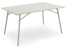 Tavolo da Giardino Pieghevole 140x90x75,3 cm in Acciaio Kraus Brunelleschi Bianco