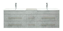 Mobile bagno Milano XL 172cm con doppio lavabo grigio cemento