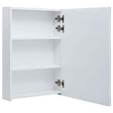 Tidyard Armadietto Bagno da Parete con Specchio e LED, con 3 Ripiani, 50x13x70 cm Bianco e Argento