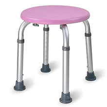 GLJMTY Sgabello da Doccia Arrotondato Sgabello da Bagno da Bagno per Bambini Impermeabile Antiruggine Tubo in Lega di Alluminio Antiscivolo Regolabile in Altezza