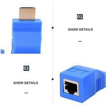 ASFD Extender Compatibile con HDMI 1080P Rj45 Port LAN Network Extension Fino a 30M 1080P Blue