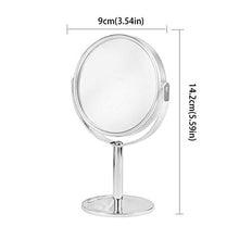 Yililay Vanità Specchio di Trucco, Due facciate Girevole Specchio da Toilette, Ingrandimento Trucco Permanente Specchio Tavolo Specchio da Toilette Hoom Alimentazione