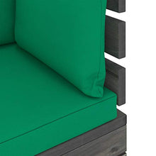vidaXL Set Divani da Giardino su Pallet 7 pz con Cuscini Massello Pino