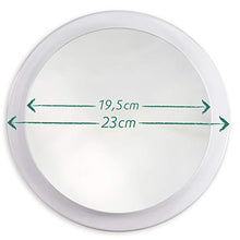 Fantasia - Specchio ingrandimento 7x, con 3 ventose, in plastica, Ø 23 cm