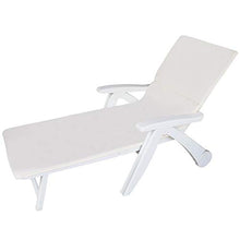 Maratex - Cuscino per Lettino Prendisole - Morbidissimo - Bianco - da Giardino cm 190X60
