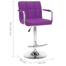 FAMIROSA Sgabelli da Bar 2 pz Viola in Similpelle-3631
