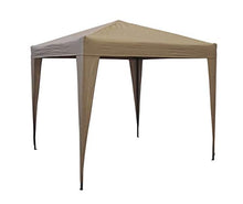 QUICK STAR Gazebo Pop-Up 2,5 x 2,5 m Beige con 4 fianchi Easy Velcro con 2 cerniere