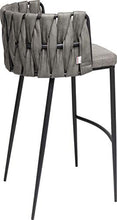 Kare Design Sgabello, Pelle, Grigio, 100 x 52 x 54 cm