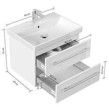 Mobile bagno con lavabo Villeroy & Boch Avento 65cm bianco lucido