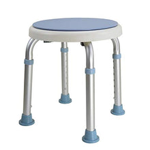 JUEYAN Sgabello da bagno per doccia, altezza regolabile, con maniglia di sicurezza, antiscivolo, girevole a 360°, colore: bianco