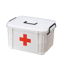 Scatola di primo soccorso, Scatola Medica in plastica per uso domestico, contenitore per medicinali, per dormitorio 33x24x19cm