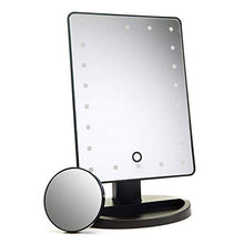 AJH Specchio cosmetico Illuminato 10X Controsoffitto ingranditore Specchio per Trucco cosmetico Specchio per Trucco da Viaggio Specchio per truc