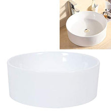 Lavabo moderno rotondo in ceramica, 405 mm, lavabo, lavabo, lavabo, bianco