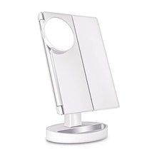 Dkee. Bianco Vanity specchio di trucco, 22 LED trucco leggero dello schermo dello specchio di tocco dello specchio del LED di lusso Specchio 1X / 2X / 3X / 10X di ingrandimento Specchi 180 gradi da ta