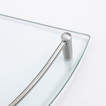 Umi. Bathroom Corner Glass Shelf Triangle Wall Shower Shelf Corner Shower Caddy Tempered Glass and SUS 304 Stainless Steel Wall Mount, BGS2101A-2