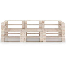 vidaXL Divano da Giardino su Pallet a 3 Posti in Legno di Pino