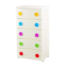 QiHaoHeji - Armadietto portatile a 5 cassetti, per armadio, camera da letto, corridoio, guardaroba, plastica, nero, 113x40x60cm