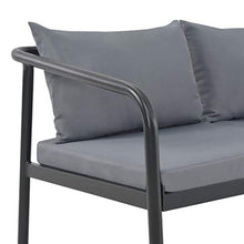 vidaXL Divano a 2 Posti da Giardino con Cuscini Alluminio Grigio Sofa Esterni