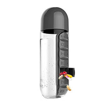 7 giorni pillola organizzatore caso acqua bottiglia 650 oz medicina vassoio viaggio nero
