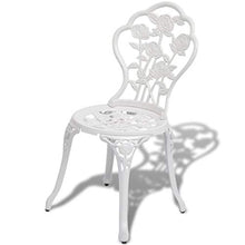 vidaXL 2 Pz Sedie Bistro Bianche 41x49x81,5 cm in Alluminio Pressofuso